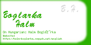 boglarka halm business card